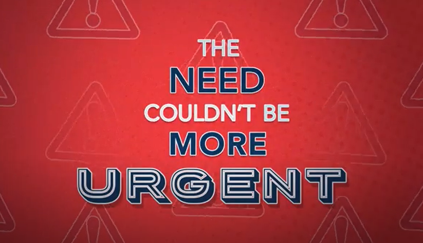 screen capture of the Talent Finance video showing the words "the need couldn't be more urgent"