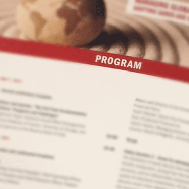 Photo of a conference program