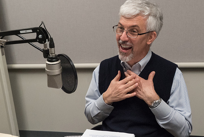 Research Center Executive Director, Center for Financial Innovation and Stability Larry Wall at the recording of a podcast episode