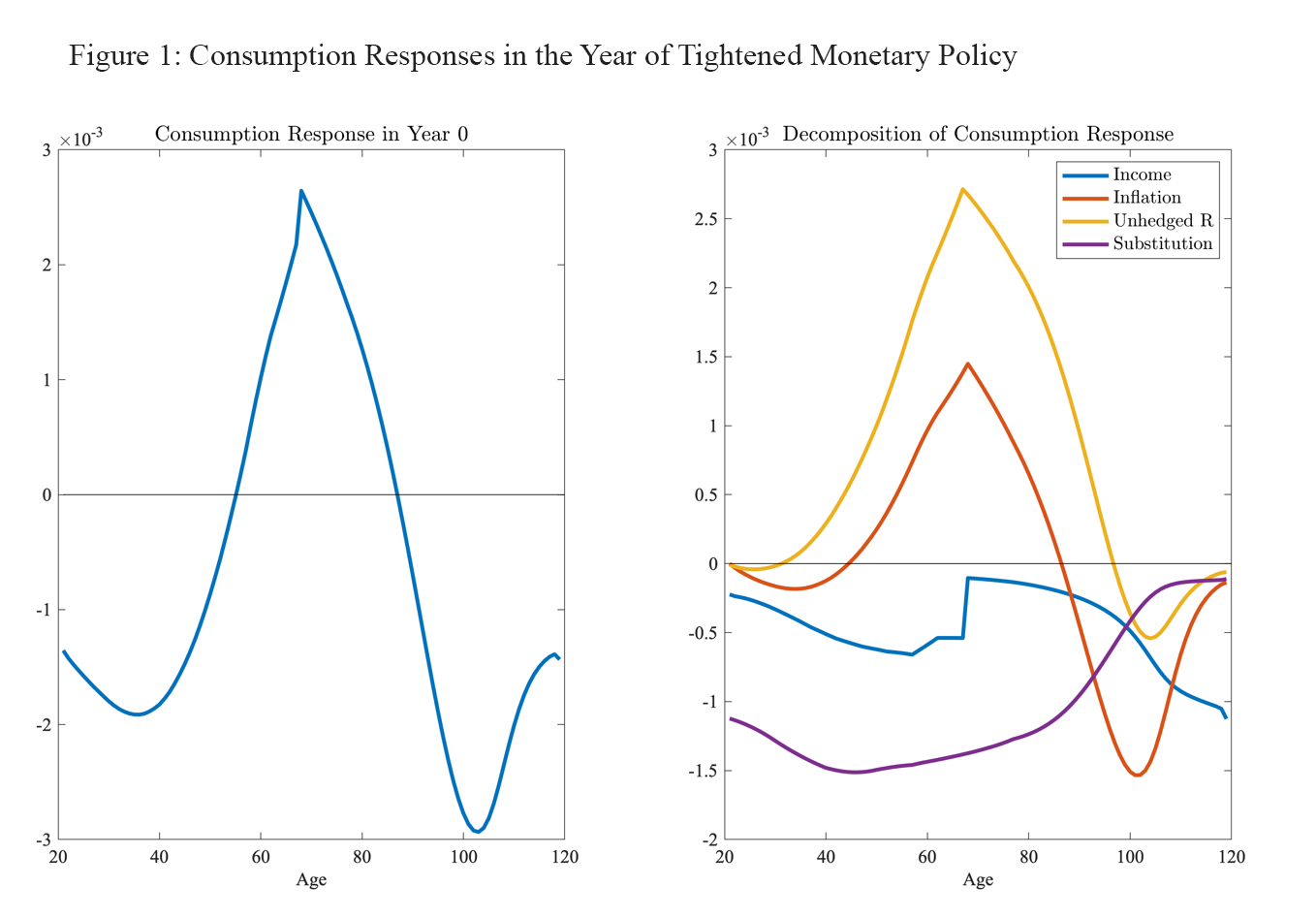 Figure 1: Consumption Responses in the Year of Tightened Monetary Policy